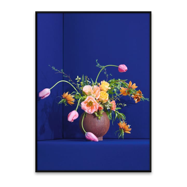 Blomst 01 Blue Poster, 50 x 70cm Paper Collective