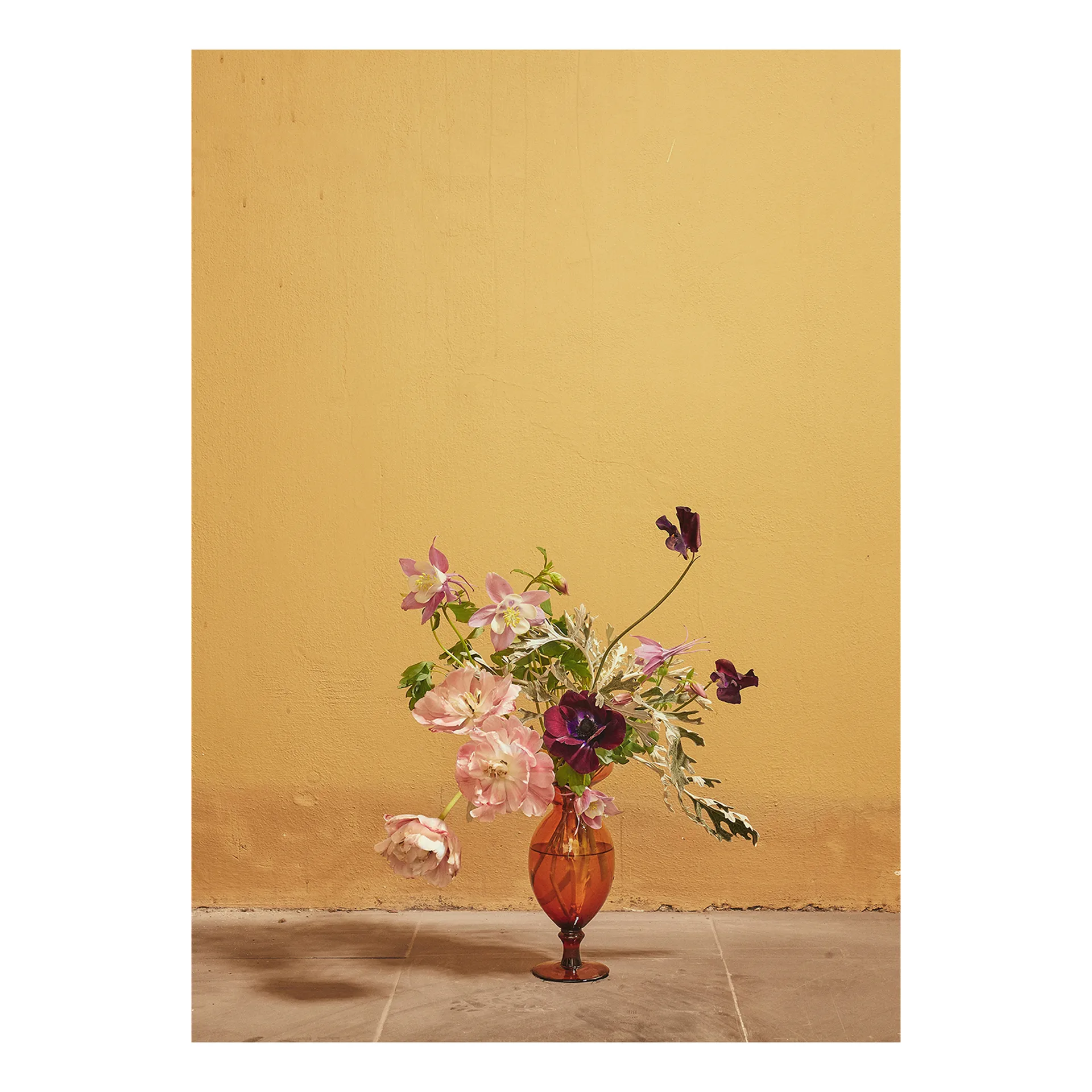 Blomst 02 Ochra Poster, 30 x 40cm Paper Collective