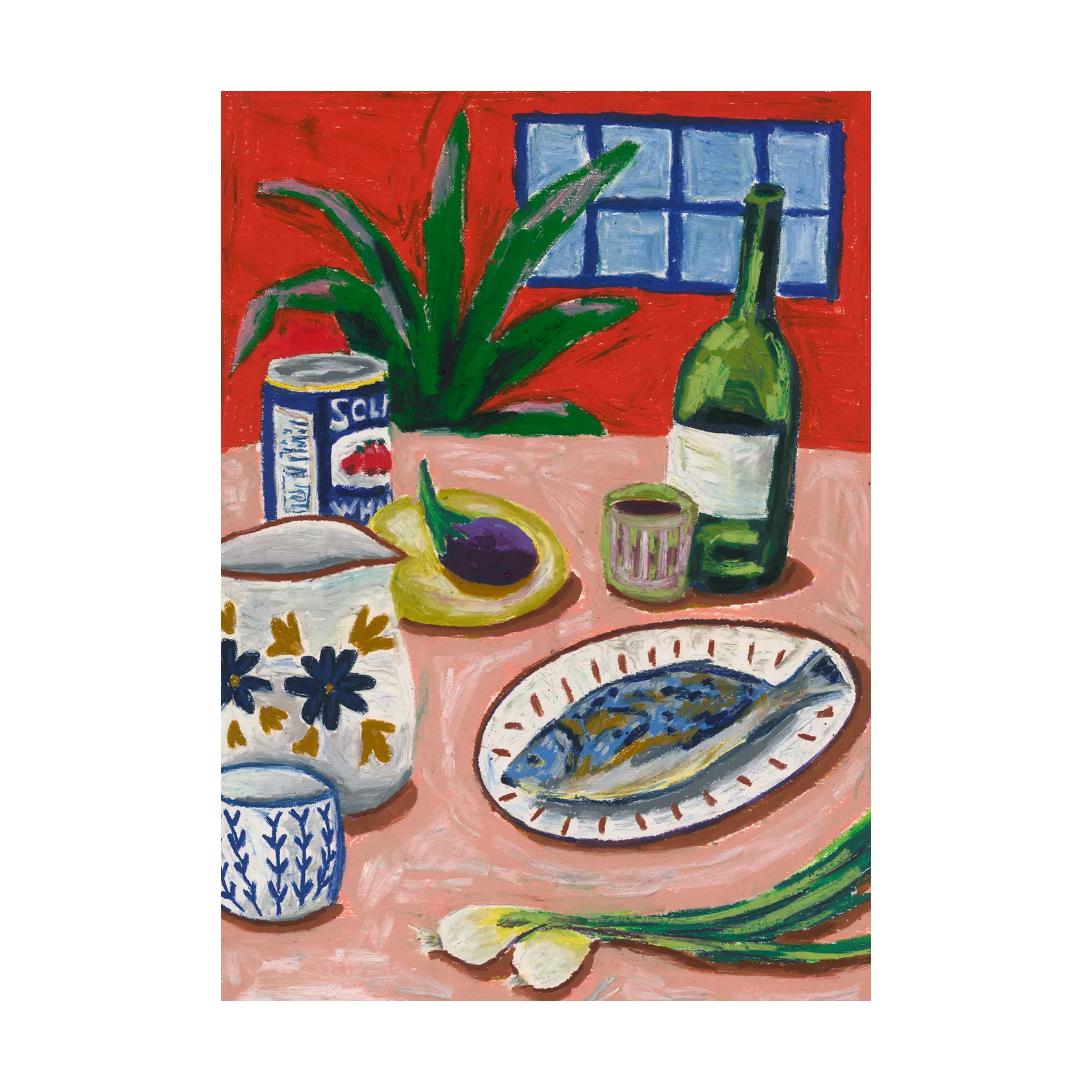 Composition with Fish Poster, 70 x 100cm Paper Collective