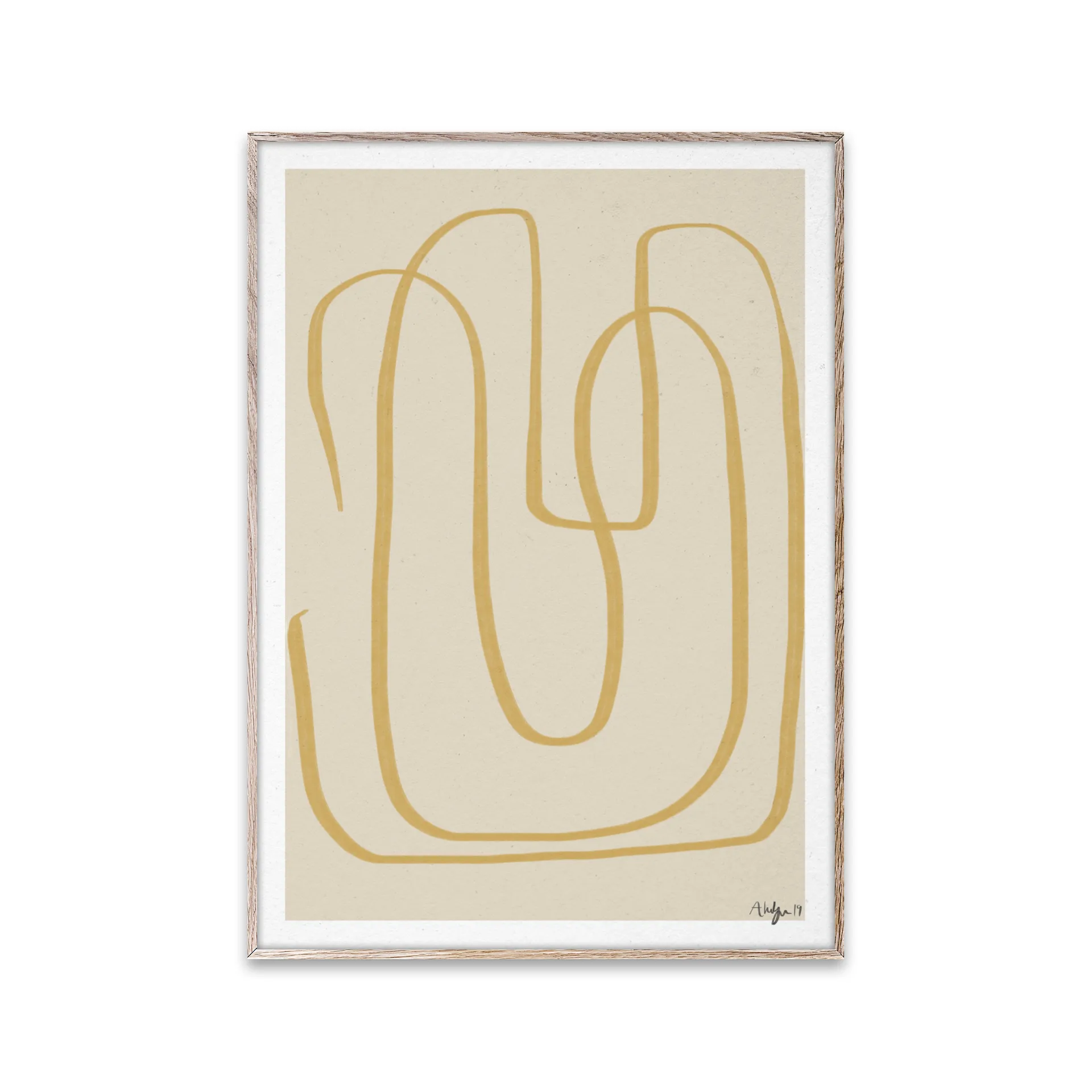 Different Ways I Poster gelb, 30 x 40cm Paper Collective