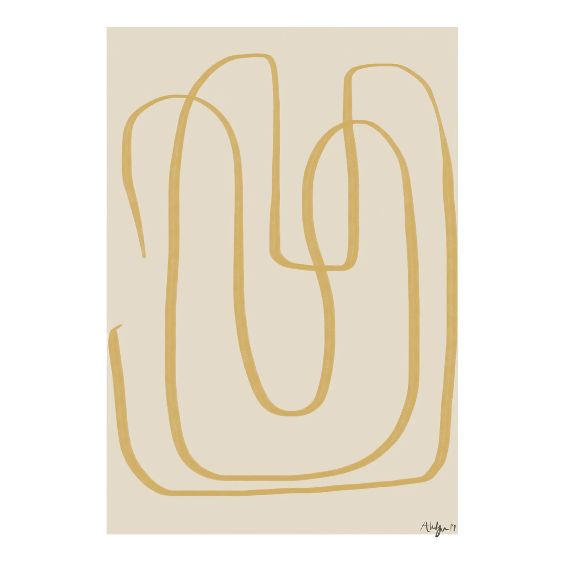 Different Ways I Poster gelb, 30 x 40cm Paper Collective