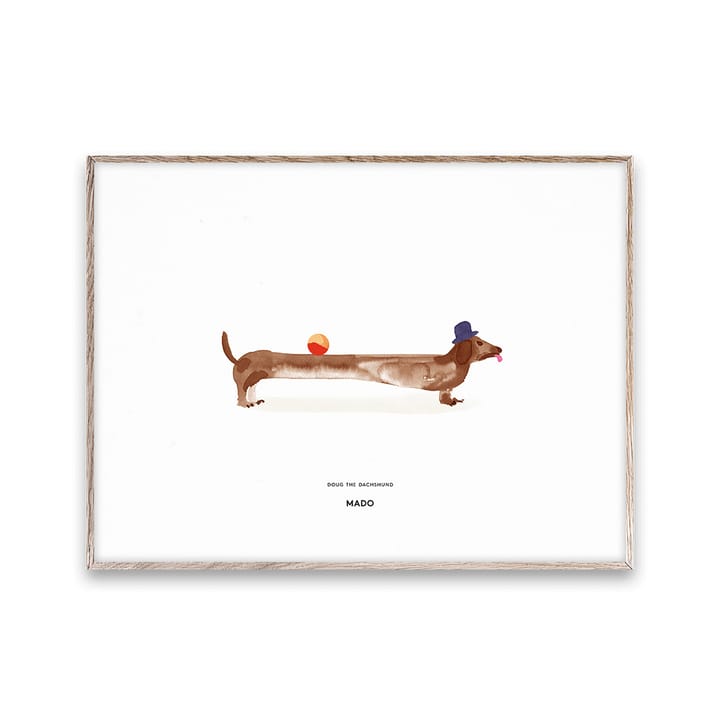 Doug the Dachshund Poster, 30 x 40cm Paper Collective