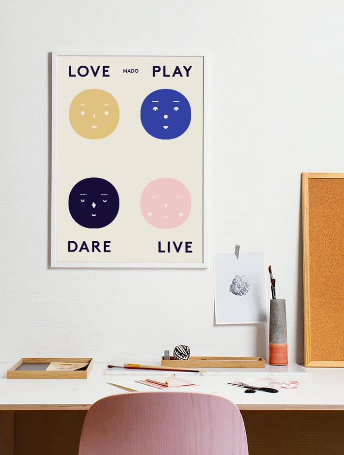 Four Feelings Poster, 50 x 70cm Paper Collective
