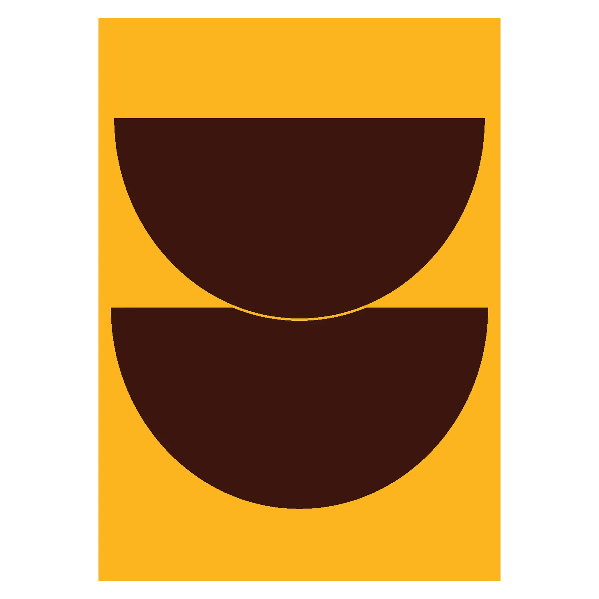 Half Circles II Poster gelb, 50 x 70cm Paper Collective