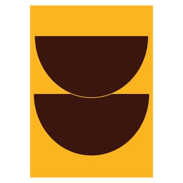 Half Circles II Poster gelb - 50 x 70cm - Paper Collective