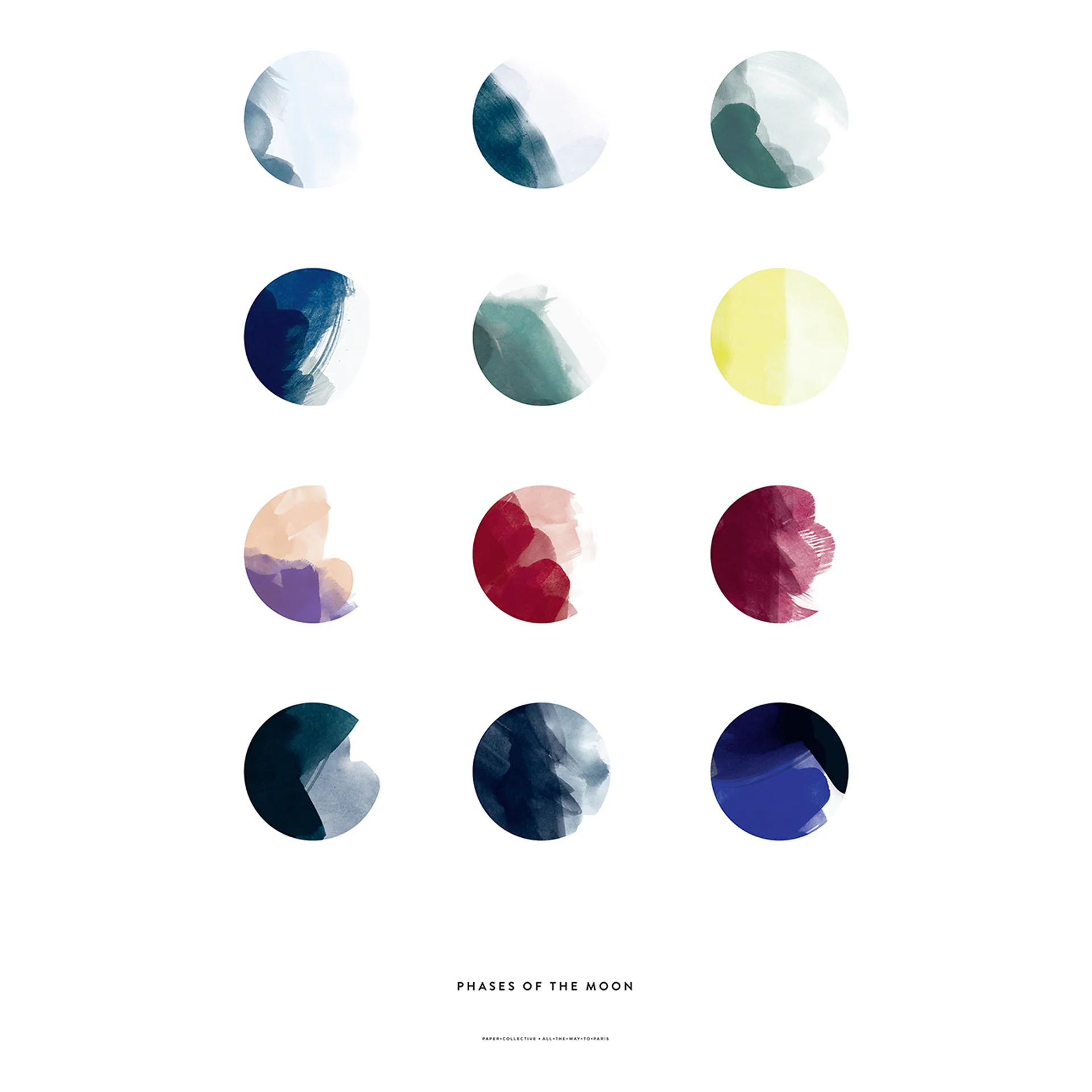Moon Phases Poster, 50 x 70cm Paper Collective