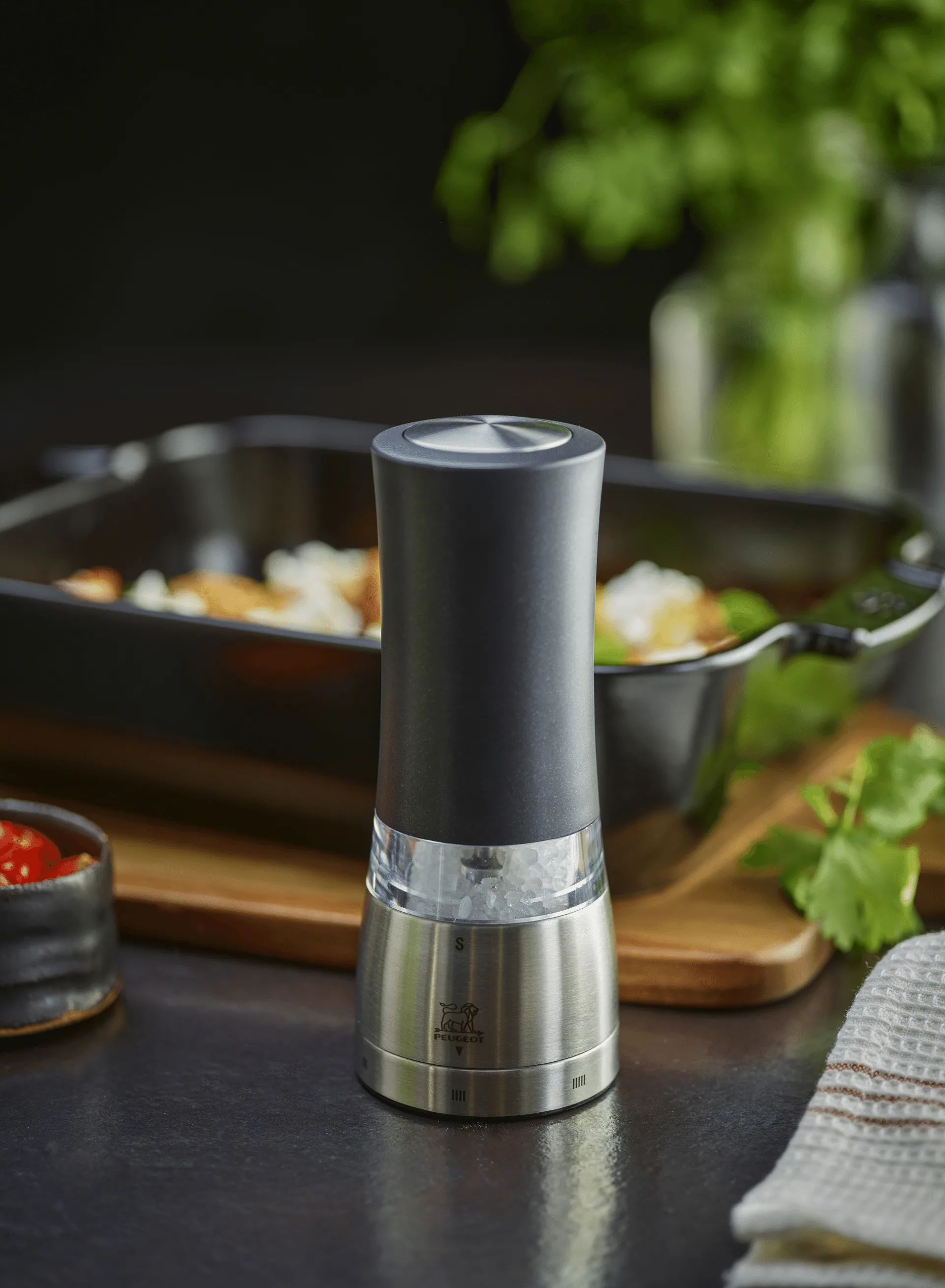 Daman elektrische Salzmühle 16 cm, Schwarz Peugeot