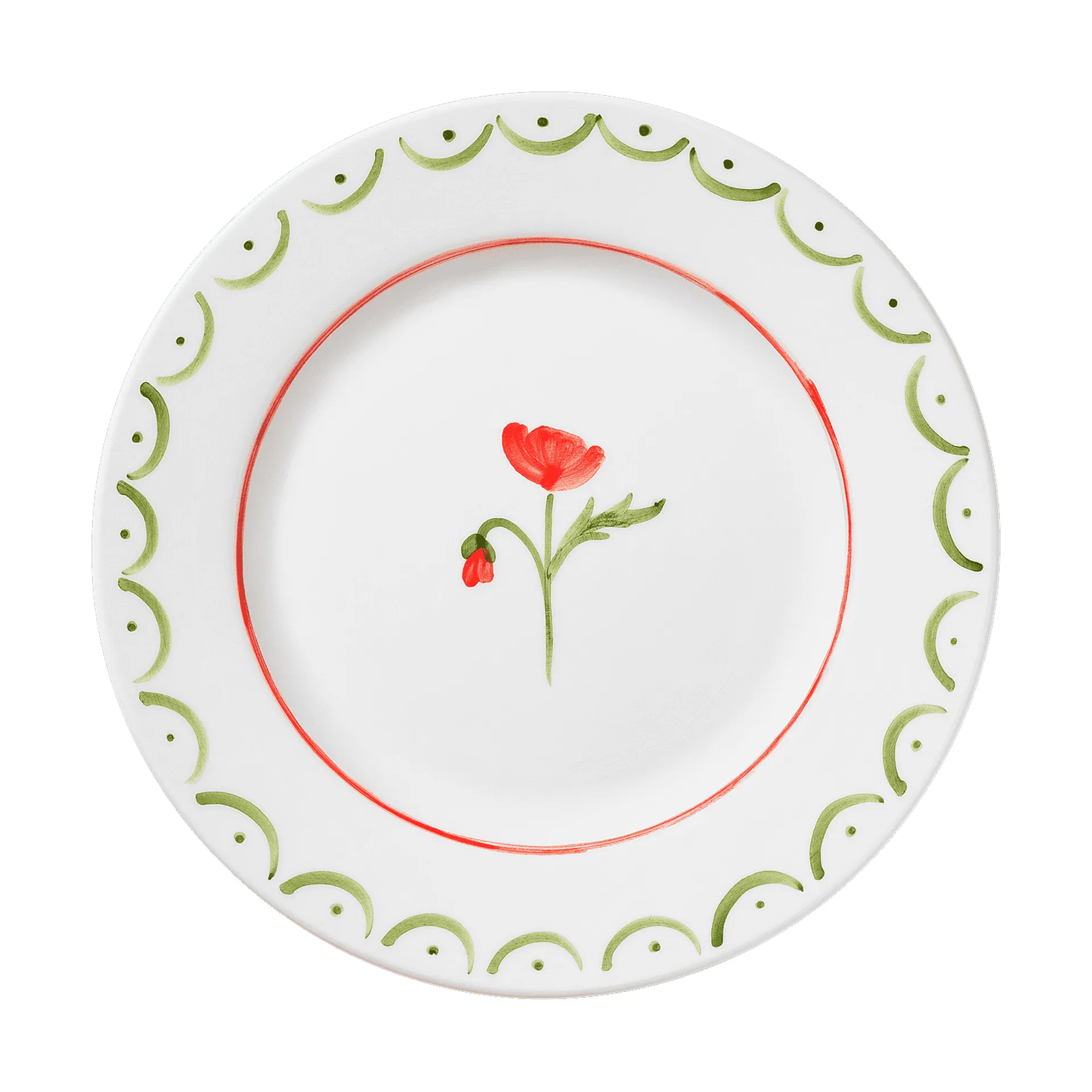 Cottage Flower Salatteller, Mohnrot, 22 cm Pick a Poppy