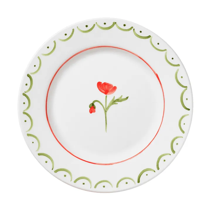 Cottage Flower Salatteller - Mohnrot, 22 cm - Pick a Poppy