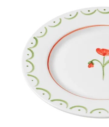 Cottage Flower Salatteller - Mohnrot, 22 cm - Pick a Poppy