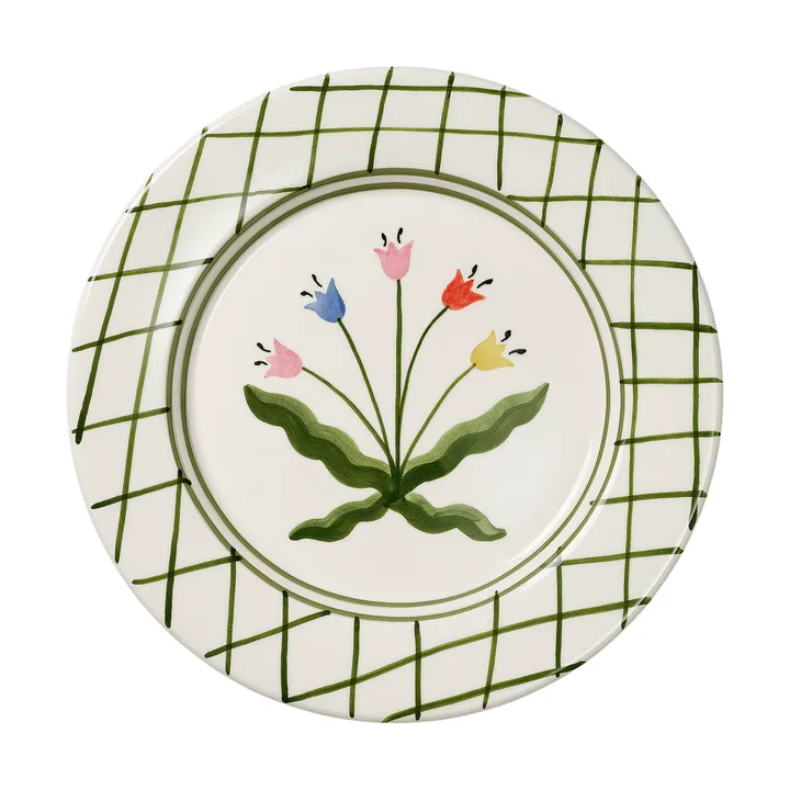Madelen Möllard Tulip Teller - Grün, 28 cm - Pick a Poppy