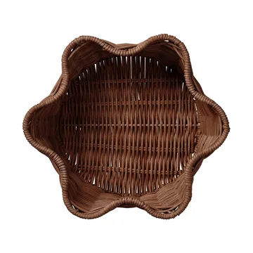 Rattan Round Korb - Dunkelbraun, 23 cm - Pick a Poppy