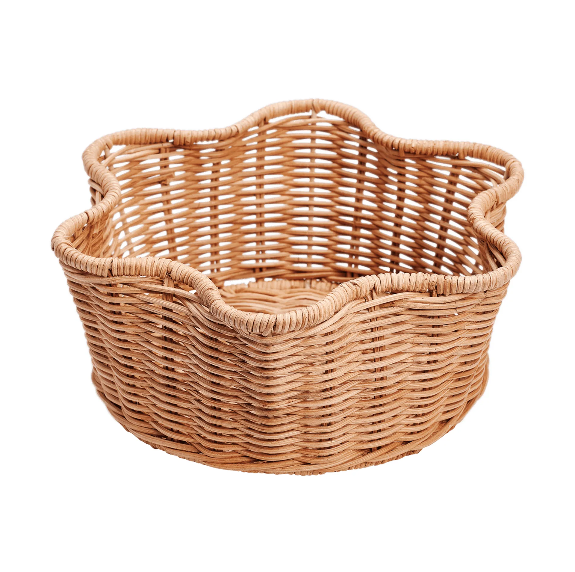 Rattan Round Korb, Natur, 23 cm Pick a Poppy