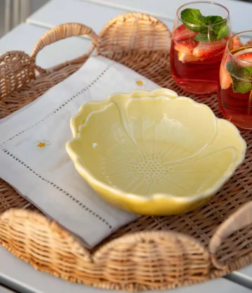 Round Scallop Tablett - Natur, 40 cm - Pick a Poppy