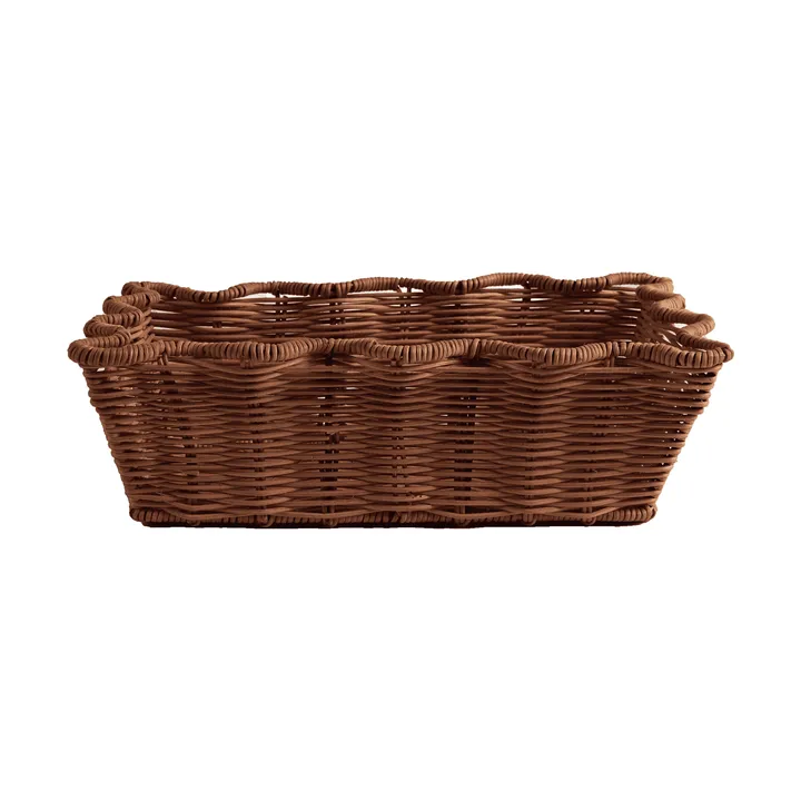 Scallop Rattan Korb - Dark Brown, 20x30 cm - Pick a Poppy