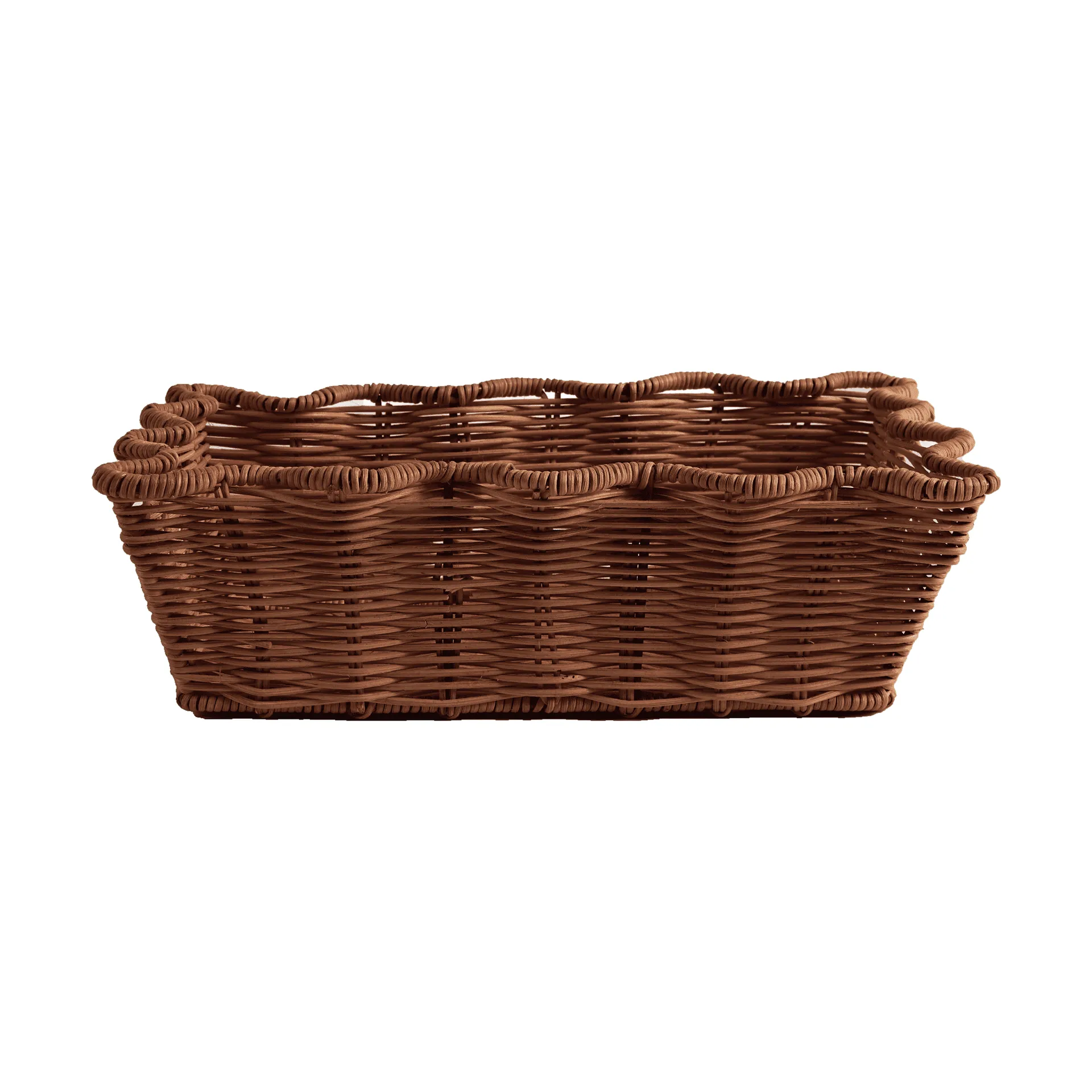 Scallop Rattan Korb, Dunkelbraun, 20x30 cm Pick a Poppy