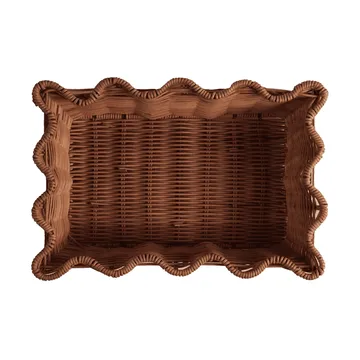 Scallop Rattan Korb - Dunkelbraun, 20x30 cm - Pick a Poppy