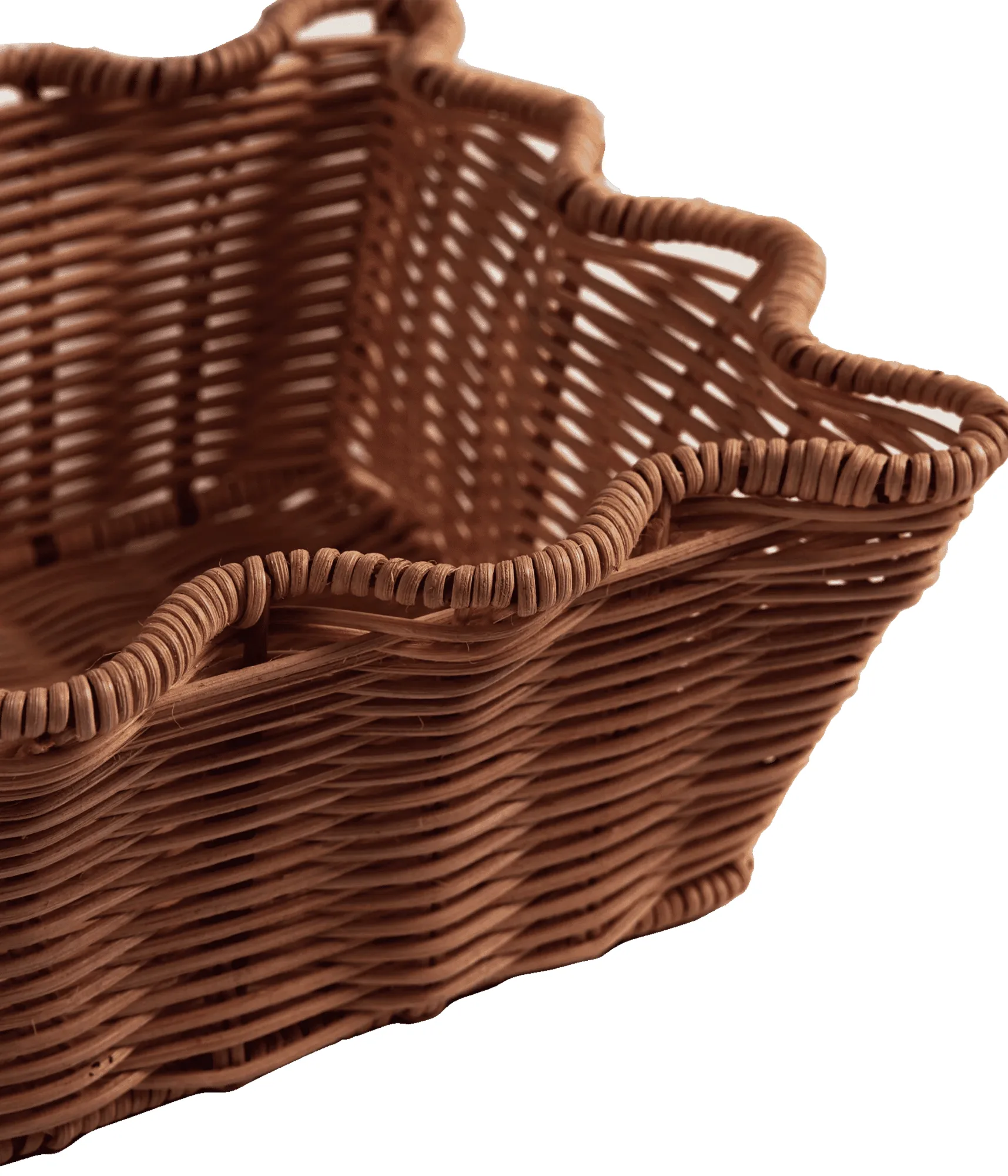 Scallop Rattan Korb, Dunkelbraun, 20x30 cm Pick a Poppy