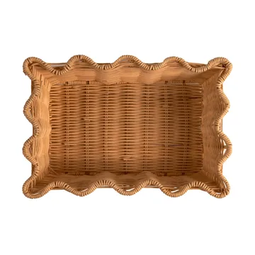 Scallop Rattan Korb - Natur, 20x30 cm - Pick a Poppy