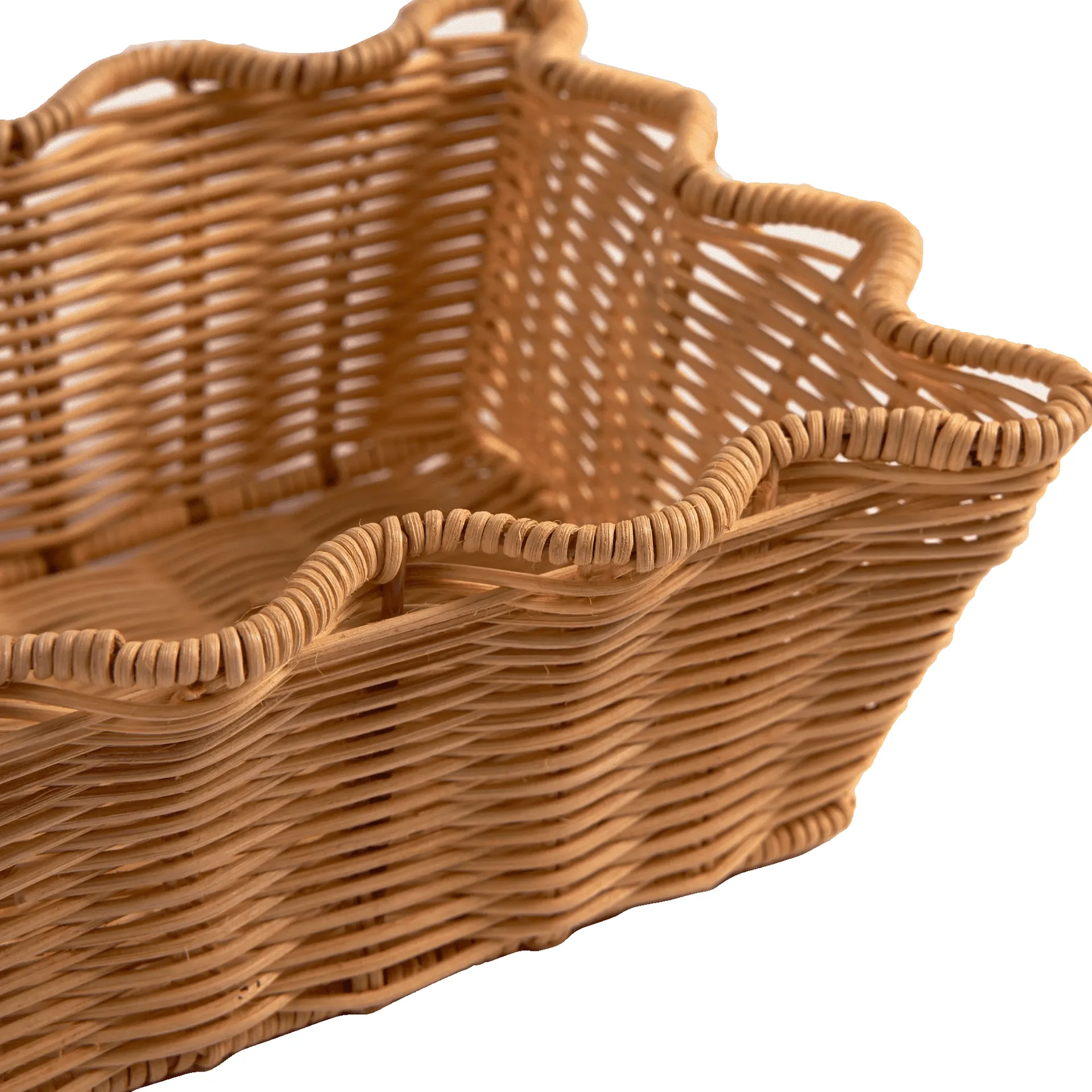 Scallop Rattan Korb, Natur, 20x30 cm Pick a Poppy