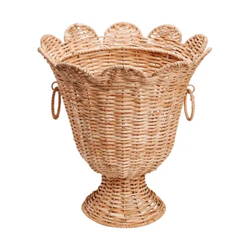Scallop Rattan Vase - Natur, 30x31 cm - Pick a Poppy