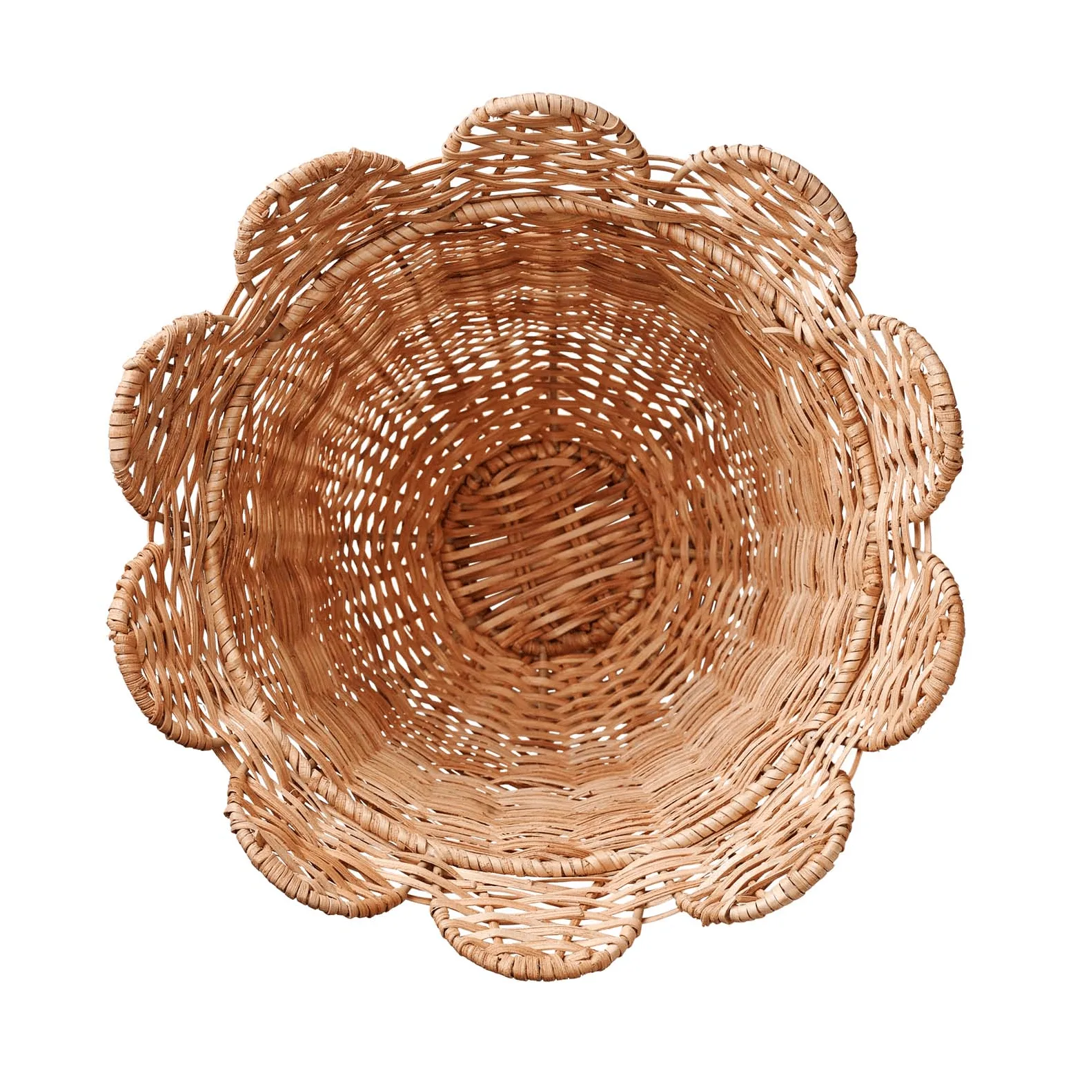 Scallop Rattan Vase, Natur, 30x31 cm Pick a Poppy