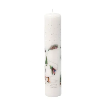 Winterkalenderkerze Ø5x25 cm - Weiß - Pillivuyt