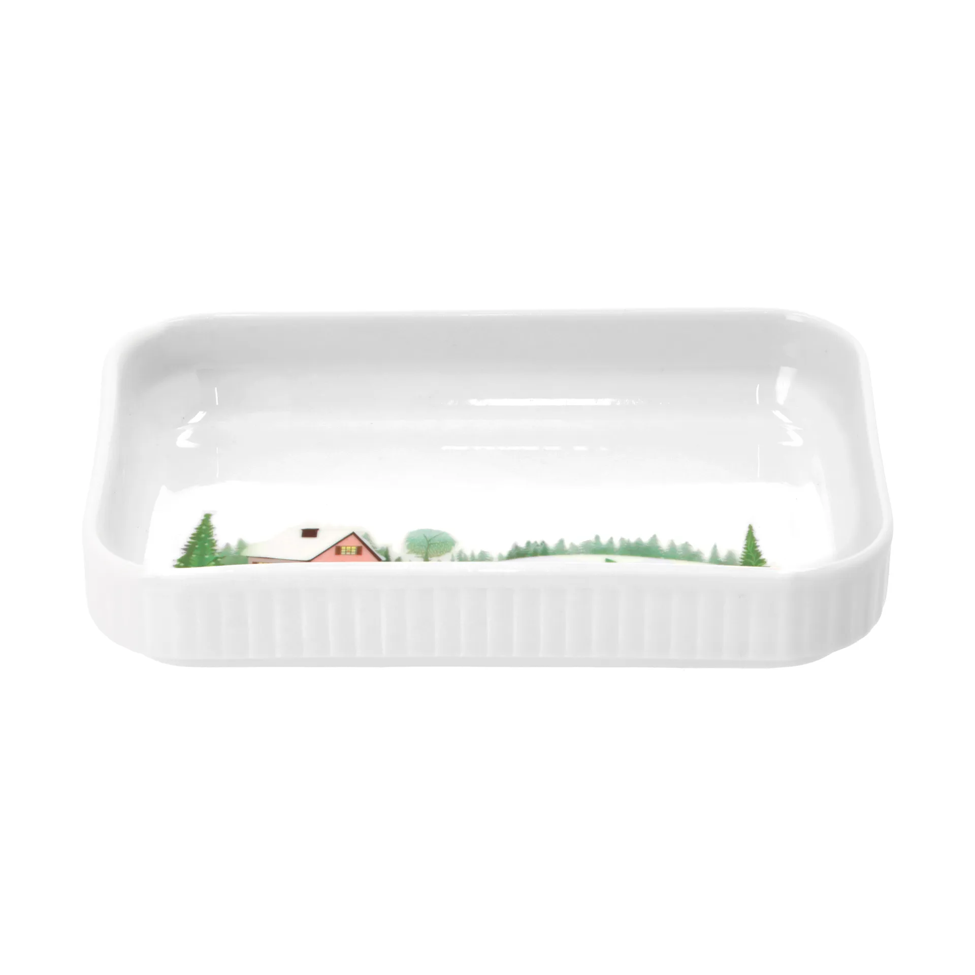 Winterplatte 12x18 cm, Weiß Pillivuyt