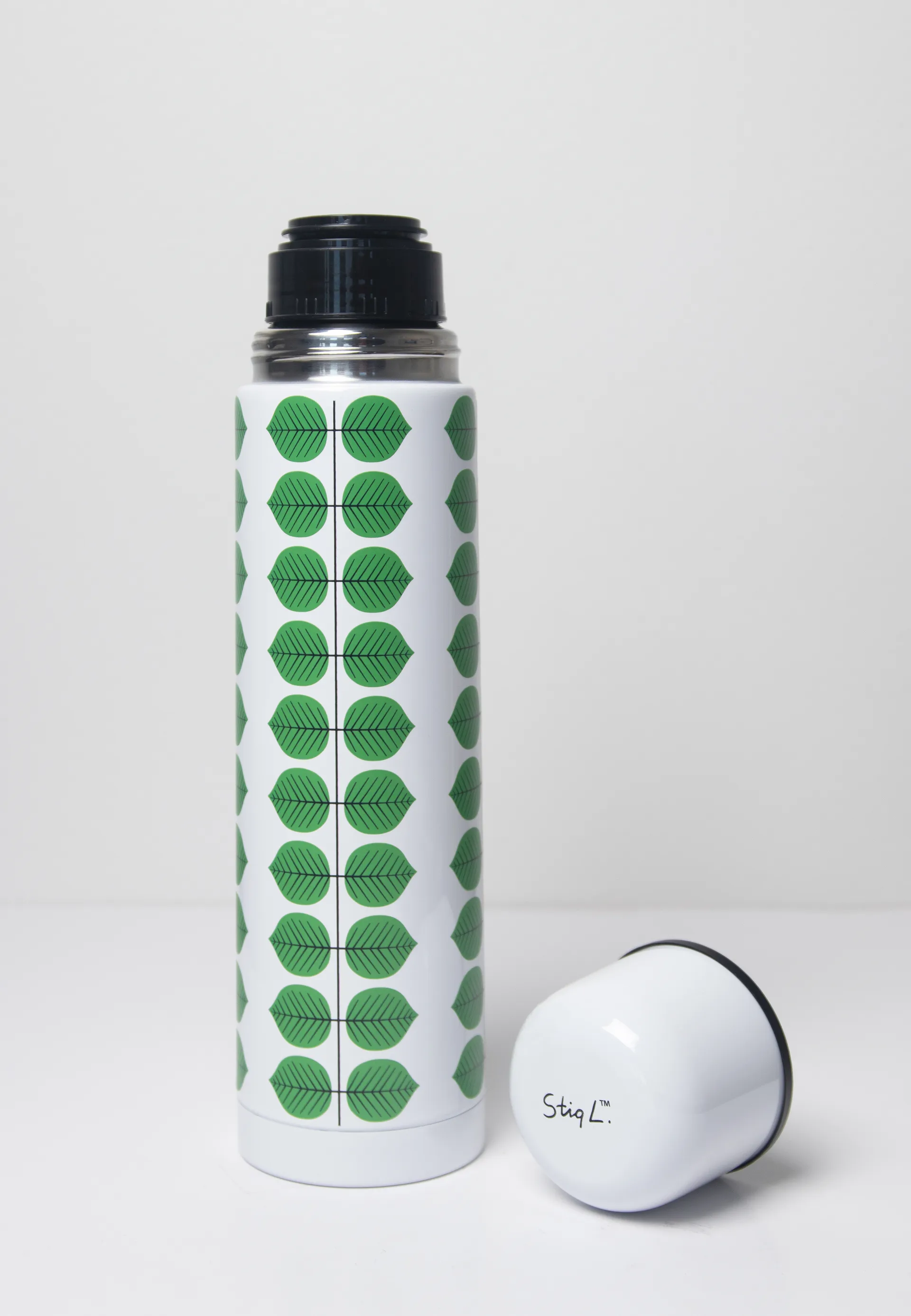 Berså Thermobecher 0.75l, Weiß-Grün Pluto Design