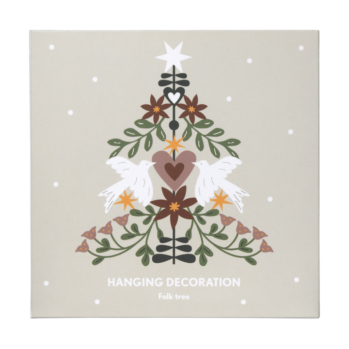 Folk tree Dekorationsanhänger, Gold Pluto Design