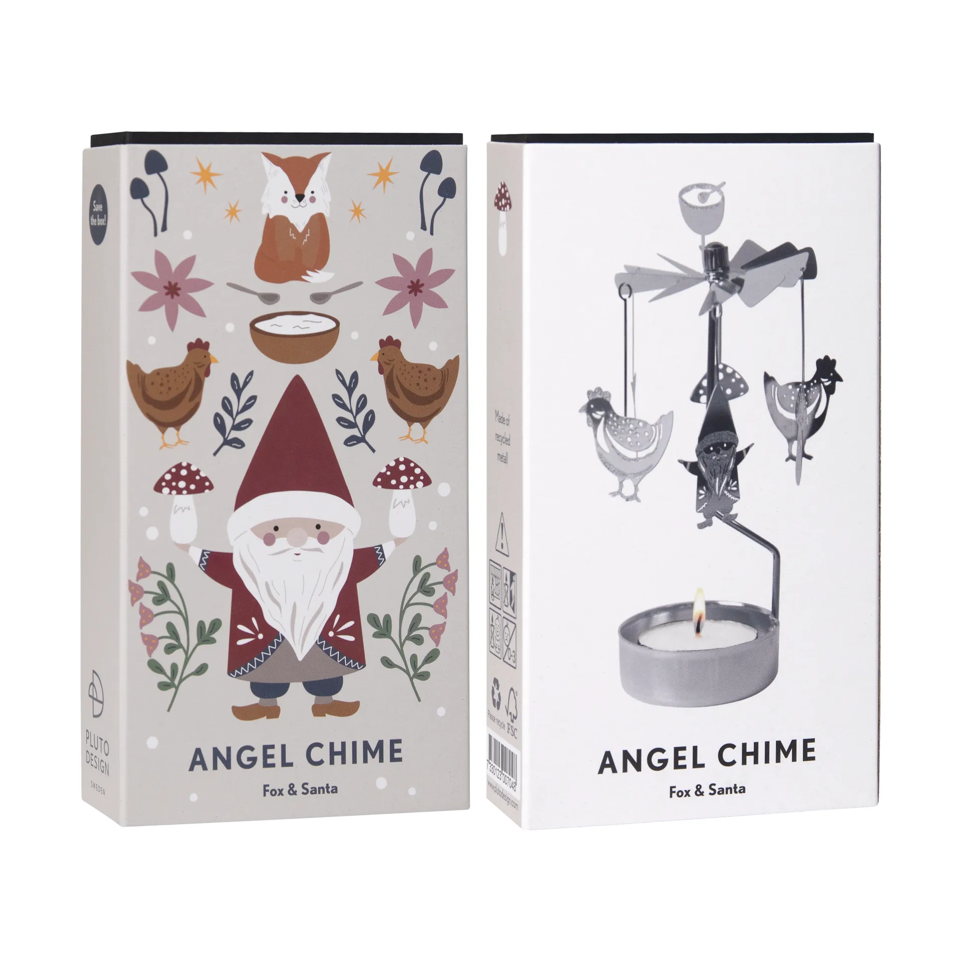 Fox & Santa Engelspiel, Silver Pluto Design