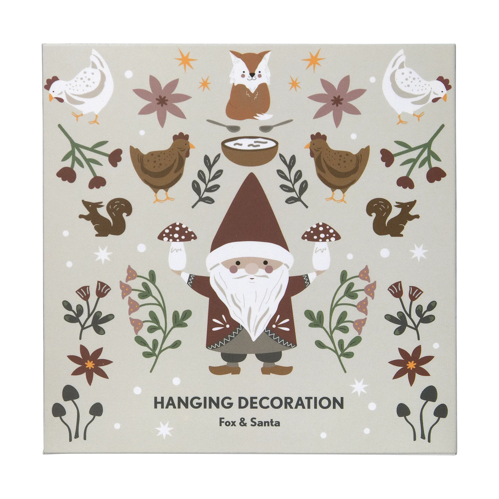 Fox & Santa Weihnachtsanhänger, Silver Pluto Design