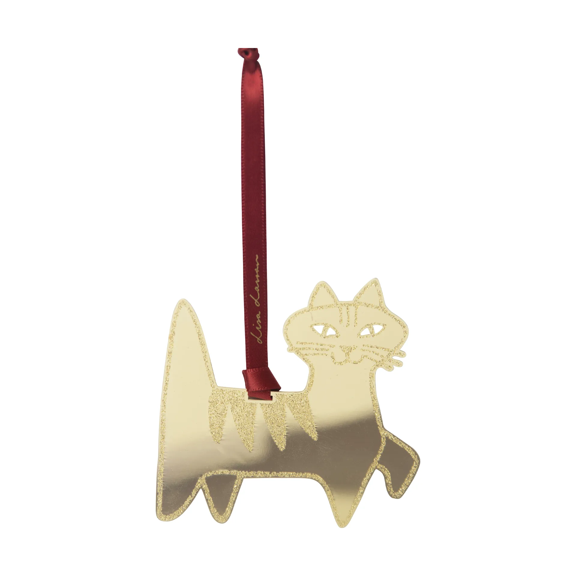 Lisa Larson Felix Dekorationsanhänger, Gold Pluto Design