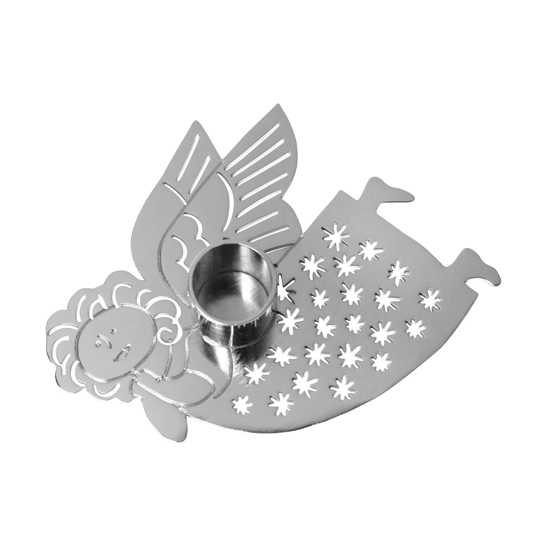 Lisa Larson Hanna Kerzenständer, Silver Pluto Design