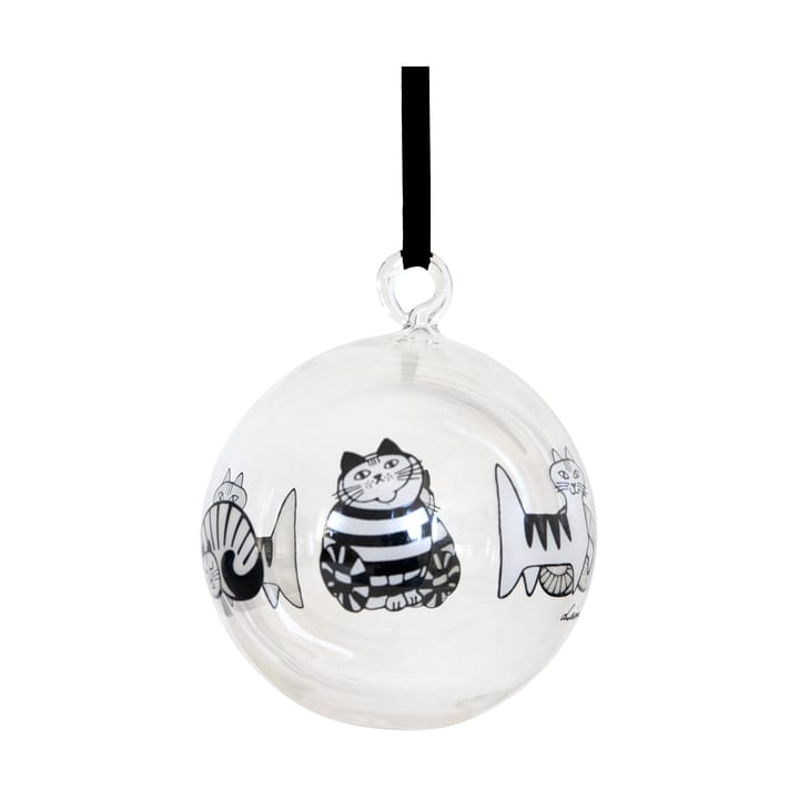 Lisa Larson Katzen Weihnachtskugel - White-black - Pluto Design