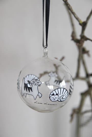 Lisa Larson Katzen Weihnachtskugel - White-black - Pluto Design