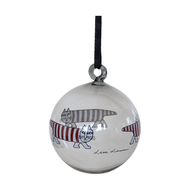 Lisa Larson Mikey Weihnachtsbaumkugel - Silver-red-white - Pluto Design