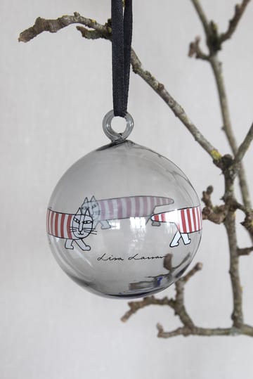 Lisa Larson Mikey Weihnachtsbaumkugel - Silver-red-white - Pluto Design