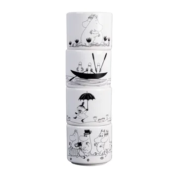 Mumin Eierbecher 4-teilig - Weiß - Pluto Design