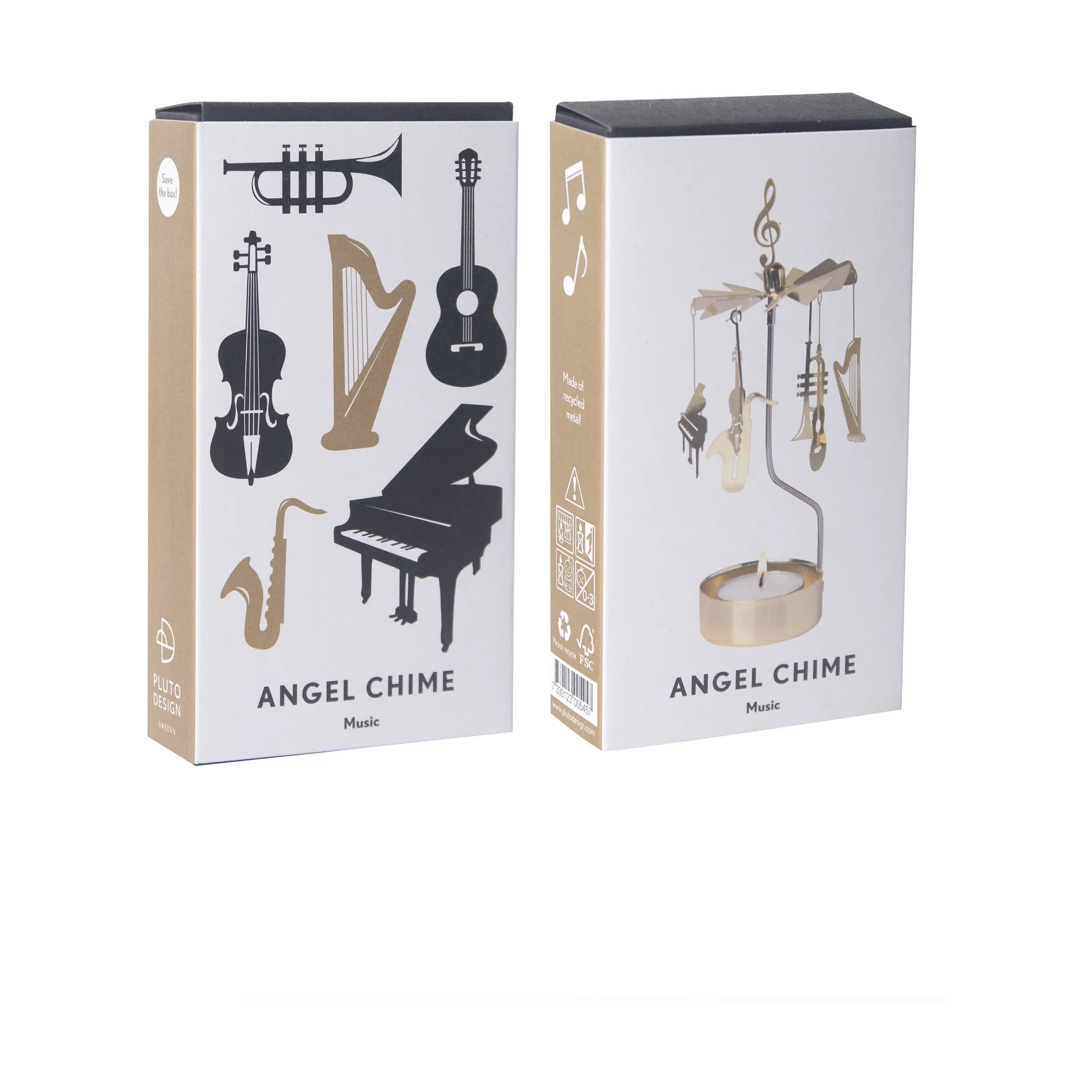 Musik Engelsspiel, Gold-Metall Pluto Design