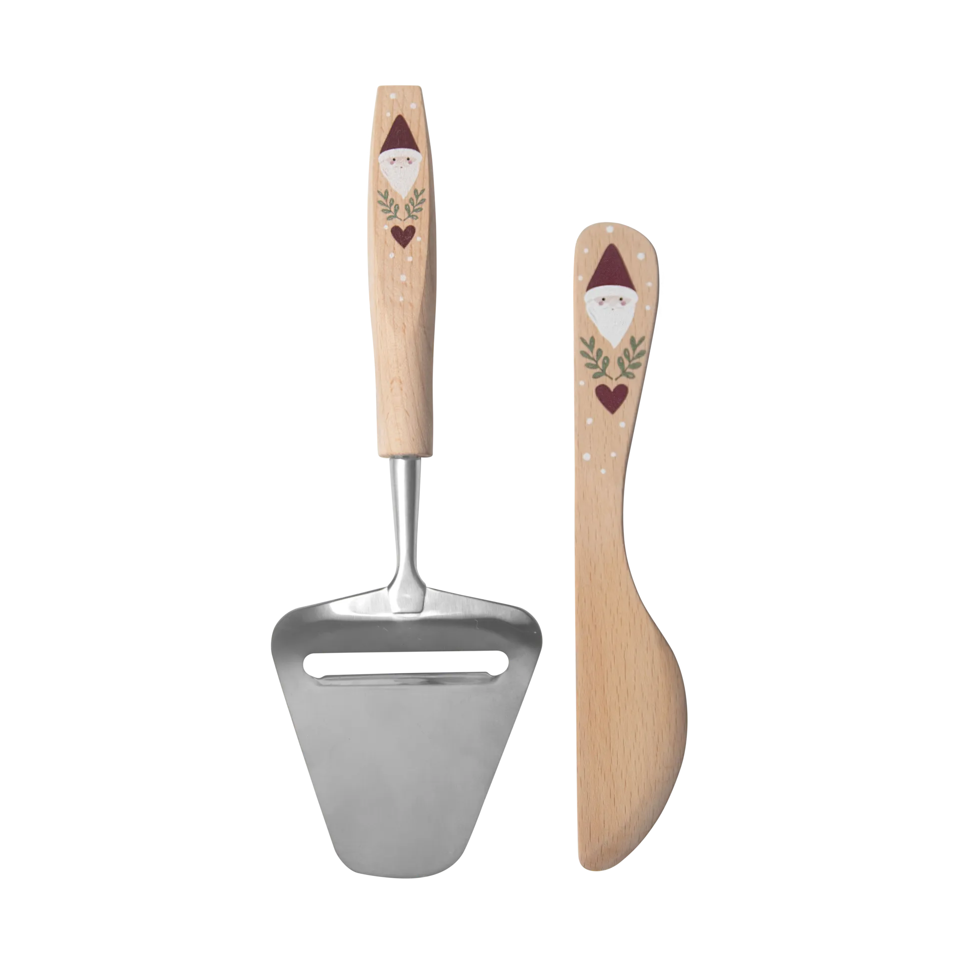 Santa Buttermesser und Käsehobel 2-teilig, Beige Pluto Design