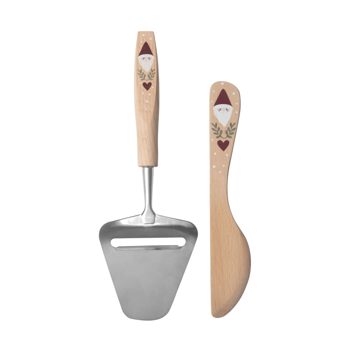 Santa Buttermesser und Käsehobel 2-teilig, Beige Pluto Design