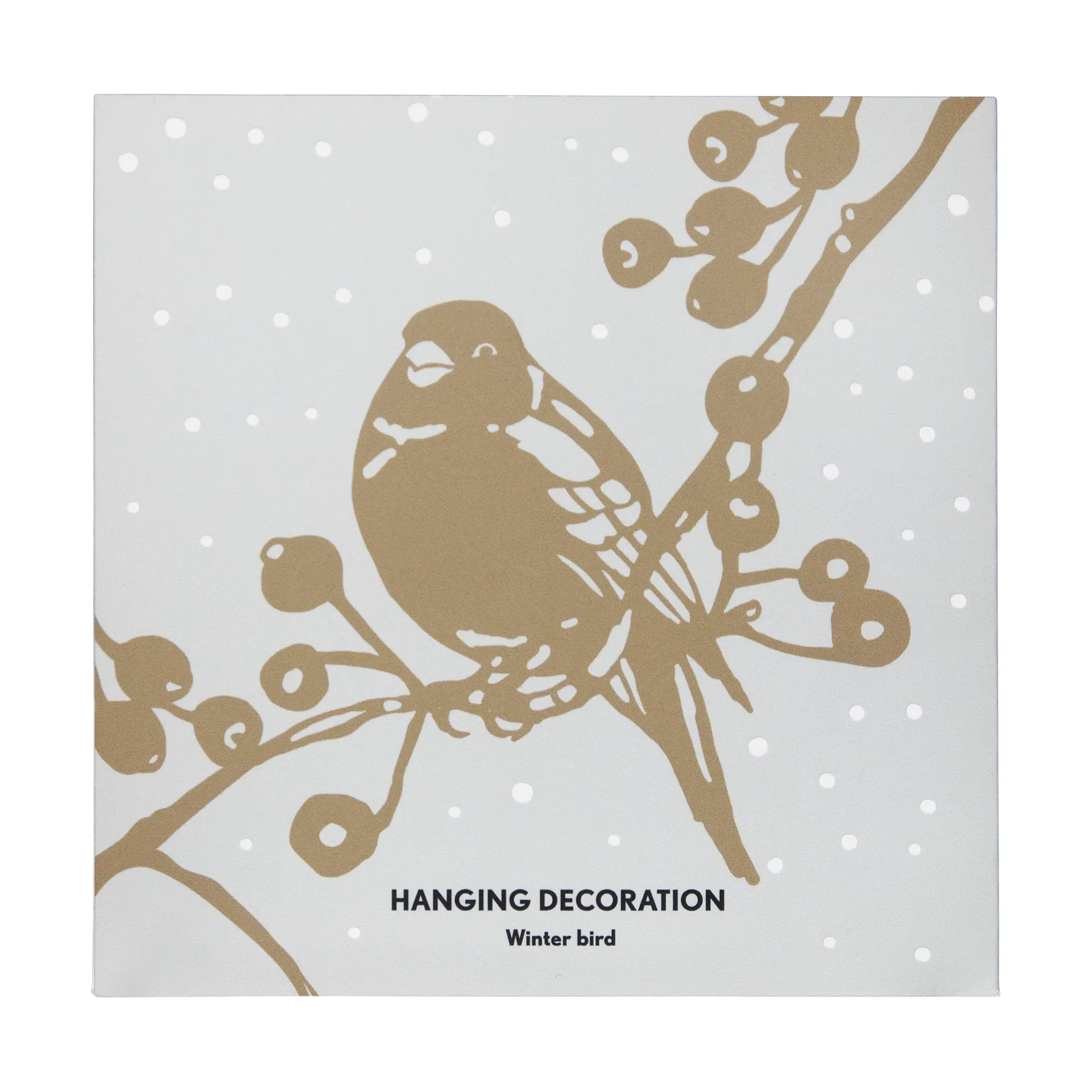 Winter Bird L Weihnachtshänger, Gold Pluto Design