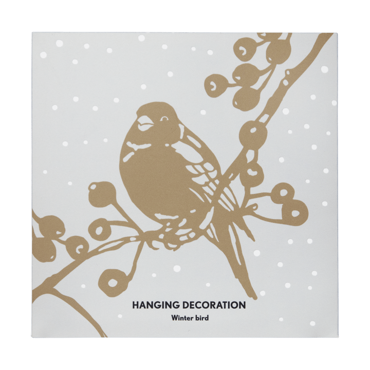 Winter Bird L Weihnachtshänger, Gold Pluto Design