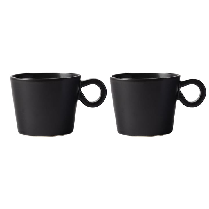 Daria Tasse mit Henkel 2er Pack, Ink black PotteryJo