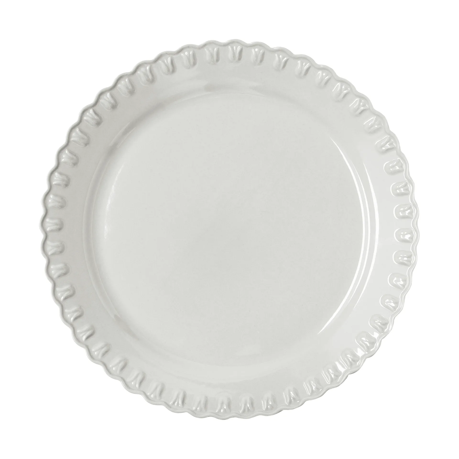 Tulipa Servierplatte Ø37 cm, White PotteryJo