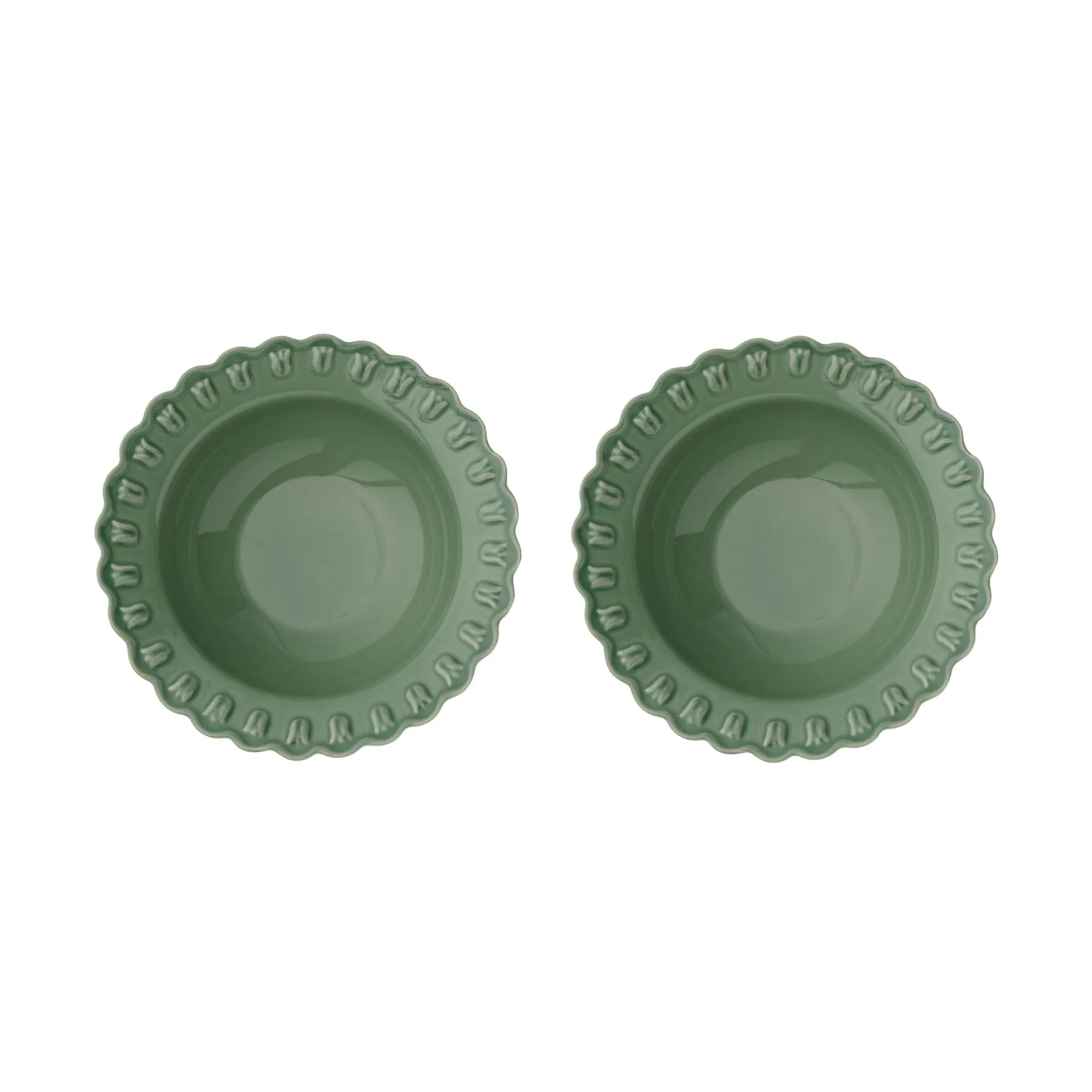 Tulipa tiefer Teller Ø23 cm 2er-Pack, Verona green PotteryJo