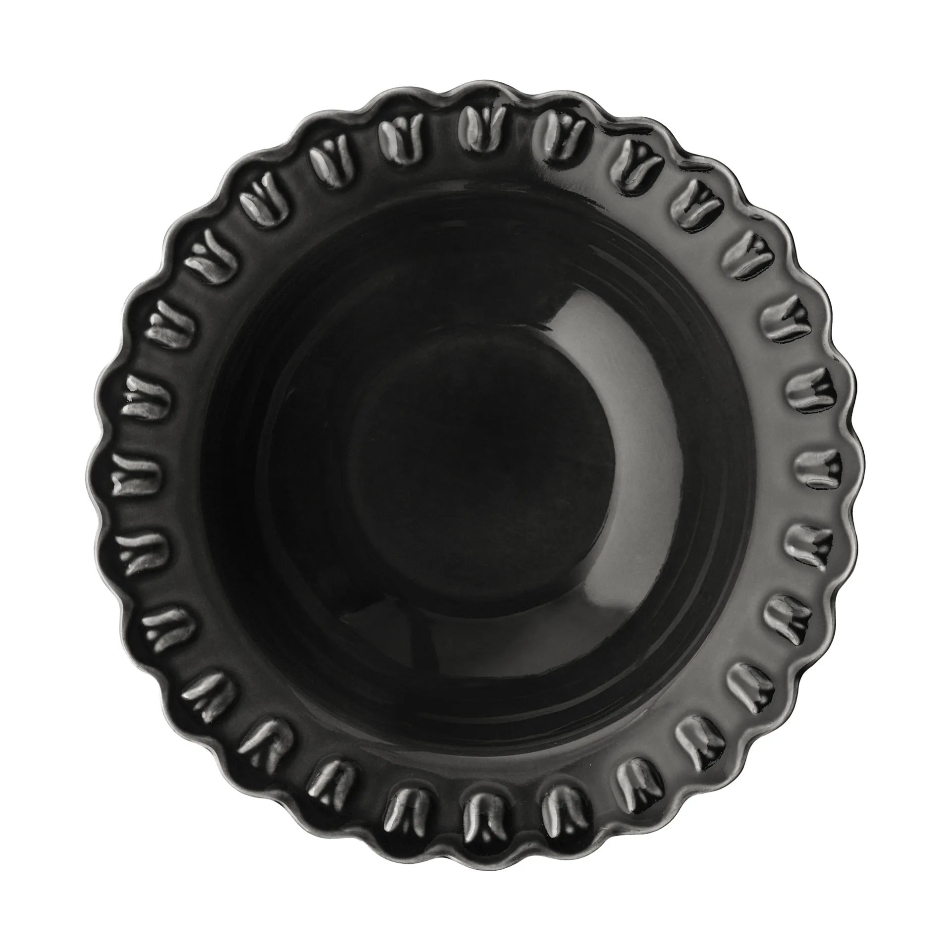 Tulipa tiefer Teller klein Ø17 cm 2er-Pack, Almost black PotteryJo