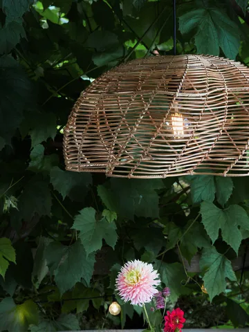 Mayla Pendelleuchte für den Außenbereich - Natur, Ø53x32 cm - PR Home