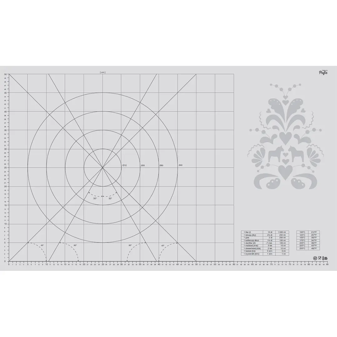 Backunterlage 55x90 cm, Weiß Pufz